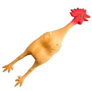 a rubber chicken